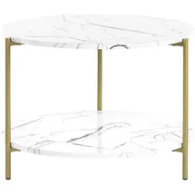 Beliani Reva Weiß Gold MDF 60 x 45 x 60 cm