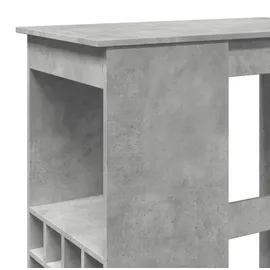 vidaXL Bartisch mit Regal 90 x 47,5 x 103,5 cm Grau