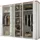 SchlafKONTOR Kleiderschrank Jasmin II 266 x 220 x 64 cm Weiß
