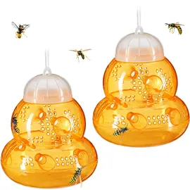 Relaxdays Wespenfalle 2er Set orange