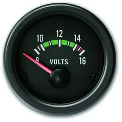 Zusatzinstrument, Youngtimer, Volt, schwarz, Ã52mm