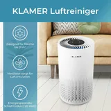 Klamer Luftreiniger 300i mit HEPA Filter, CADR Spitzenleistung von 220 m3/h, für Räume bis 50m2, entfernt bis zu 99,9% Pollen, Staub, Viren und Aller...