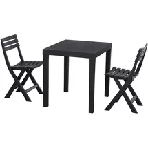 PROGARDEN Balkonset Club 3-teilig anthrazit