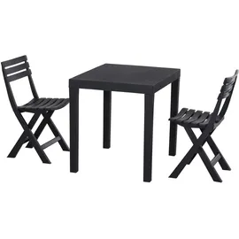 PROGARDEN Balkonset Club 3-teilig anthrazit