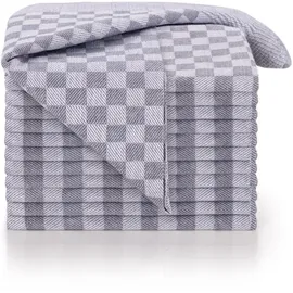 Blumtal Geschirrtuch, Grau, Textil, Kariert, Quadratisch, 50x70 cm, Oeko-Tex®, Kochen, Geschirrtücher - Schürzen, Geschirrtücher
