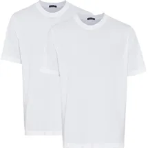 SCHIESSER T-Shirt 2er-Pack, Rundhalsausschnitt für Herren, Weiß XL