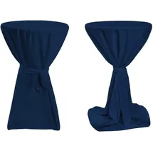 TexDeko Stehtischhusse Premium Blau Ø 80 cm