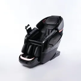 360Home Massagesessel 4D Kunstleder 76 x 116 x 155 cm Schwarz mit Heizfunktion