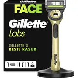 Gillette Herrenrasierer mit Champion Gold Peelingstange + 1 Nachfüllpatrone