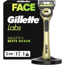 Gillette Herrenrasierer mit Champion Gold Peelingstange + 1 Nachfüllpatrone