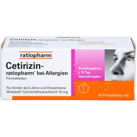 Ratiopharm CETIRIZIN-ratiopharm bei Allergien 10 mg Filmtabl. 50 St.