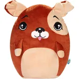 squishbrubies Hugo der Hund - 35 cm Kuscheltier - Superweiches Plüsch Stofftier zum Kuscheln, Verschenken und Sammeln - Braun -