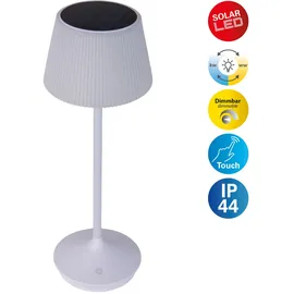 NÄVE LED Tischleuchte "Solarleuchte / Akkuleuchte "EMMI", weiß, 1, Ø 13cm H: 38cm, 1 Stk., Leuchten, Solarbetrieb, Akkubetrieb, CCT, Berührungssensor, Akkutischleuchte, LED Tischleuchte