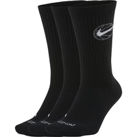 Nike Everyday Crew Socken, Black/White, L