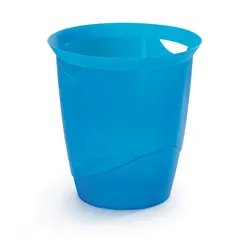 Durable Papierkorb 16l TREND tr.bl mit Tragegriffen
