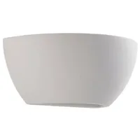 LINDBY Wandfluter Jimmy, weiß, Gips, halbrund, 24cm, E14