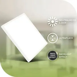 Briloner LED Panel 14W eckig weiß 42x42x3 cm