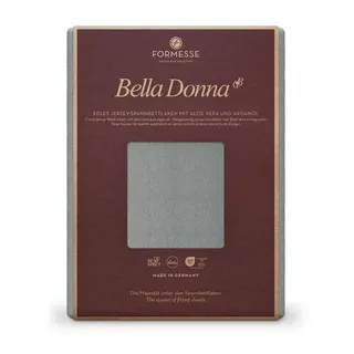Spannbettlaken Bella Donna Baumwolle-Jersey-Elasthan 190 x 200 - 200 x 200 cm grau