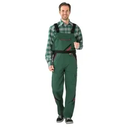 Latzhose 2335 grün/schwarz/rot, Größe 24 - grün/schwarz/rot - 24