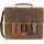 GREENBURRY Vintage Aktentasche Leder 40 cm Laptopfach braun