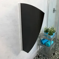 Megabad Urinaltrennwand Segel 50 x 90 cm MBAUTO101, Montagezubehör, schwarz