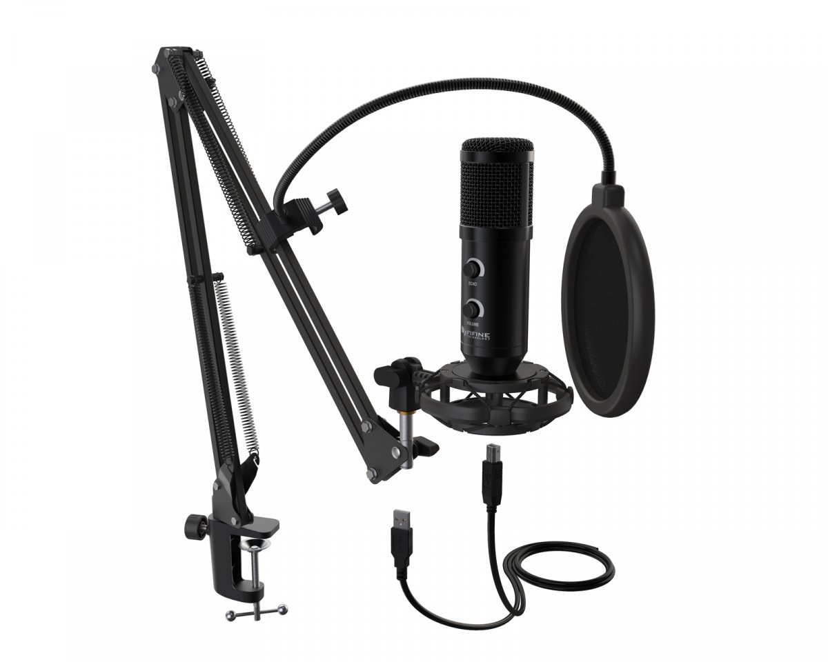 Fifine Microphone Bundle T058B USB