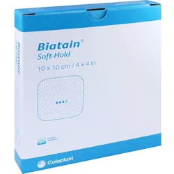 Biatain Schaumverband 10x10cm Sanft Haftend 5 ST