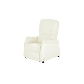 HIMOLLA Fernsehsessel 7568 Leder 77 x 104 x 85 cm Weiß elektrisch