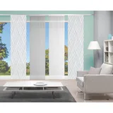 VISION S »4ER SET Wave halbtransparent Bambusoptik 4X 260x60, Schiebevorhang 4er Set Digitaldruck