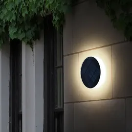 GLOBO Wegleuchte Garten außen Außenleuchte Stecklampe Erdspieß Akku, schwarz opal, 1x LED Solarleuchte Kunststoff,