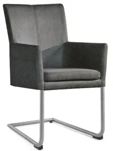 Niehoff Colorado Schwingstuhl AL 642, Rundstahl, Leder Napoli anthrazit