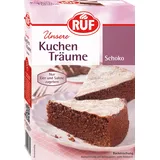 RUF Kuchen Träume Schoko, Schokokuchen traumhaft einfach, mit Puderzucker, Backmischung für einen himmlisch luftig lockeren Kuchen