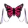 Wolkenstürmer Kinderdrachen Bella Butterfly (pink), Einleinerdrachen - flugfertig inkl. Schnur