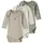 NAME IT - Kid's Body L/S Fox 3-Pack - Alltagsunterwäsche Gr 50 grau
