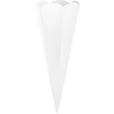 Heyda Schultüten-Zuschnitt 69 cm Papier Schulanfang Schultüte basteln DIY Material Einschulung Rohling Weiß