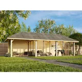 Palmako Pavillon Bianca 24,9 m2 Set 218 Slide - 28 mm - transparent tauchgrundiert