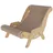 Kerbl Pet Liegestuhl Sundowner, braun, 52x37x37 cm, Katzenbett, Katzenliegebett, Holz, Katzen