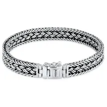 KUZZOI KUZZOI Armband Unisex Panzerarmband Kastenverschluss 925er Silber Herrenschmuck Herren