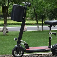 Generisch Hundekorb Fahrrad Vorne, Fahrradkorb Vorne Rollerkorb Träger Lenkerkorb Fahrrad Vorderkorb Klappbar Fahrrad Einkaufskorb Hundekorb Mit Reflektierendem Gurt Für Scooter Balance Bikes
