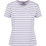 URBAN CLASSICS Ladies Regular Striped Tee Lila 4XL
