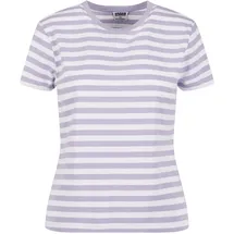 URBAN CLASSICS Ladies Regular Striped Tee Lila 4XL
