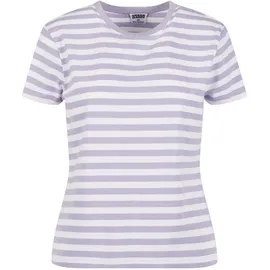 URBAN CLASSICS Ladies Regular Striped Tee Lila 4XL