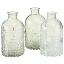 Boltze Vase Country 3tlg H 13 cm Glas Glasvase Tischvase