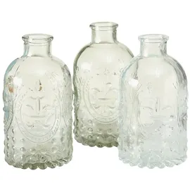 Boltze Vase Country 3tlg H 13 cm Glas Glasvase Tischvase