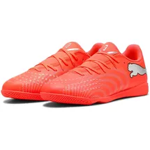 Puma Future 9 Play It Fussballschuh, Glowing Red Weiß Schwarz Silber