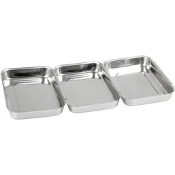 CHG Panier-Set, Edelstahl, 3-teilig, jeweils ca. 23 x 15 x 3 cm