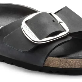 Birkenstock Madrid Big Buckle Nubukleder geölt schmal schwarz 39