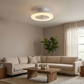 GLOBO LED Deckenventilator 50 cm Deckenventilator Weiß