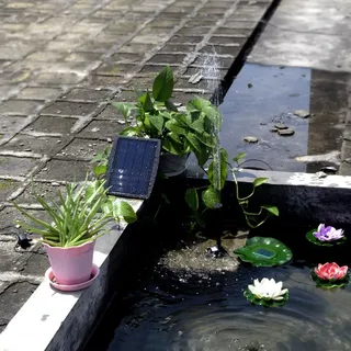 Solar Power Panel Landschaft Pool Garten Brunnen Pluggable Solar Power dekorative Brunnen 9V 2.5W Wasserpumpe