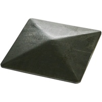 Pfostendeckel trapezförmig, Pfostenkappe für Stahlpfosten zum aufschweißen | Pyramidenförmig | Unverzinkt | Pfostenabdeckung (80x80 mm)